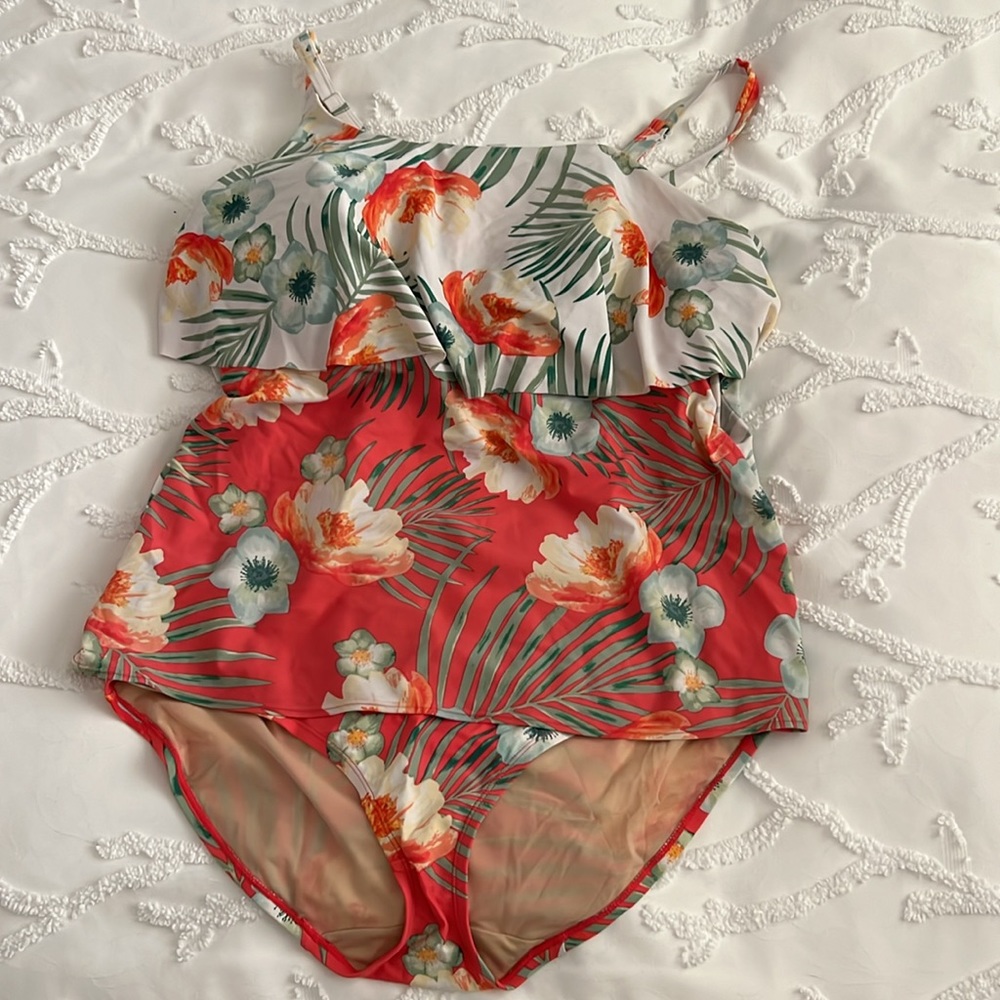 Palm Floral Tankini Set - Picture 5 of 9